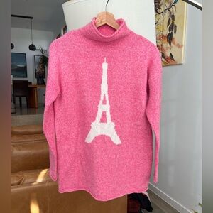 Cupcakes and Cashmere Pink Eiffel Tower Soft Sweater